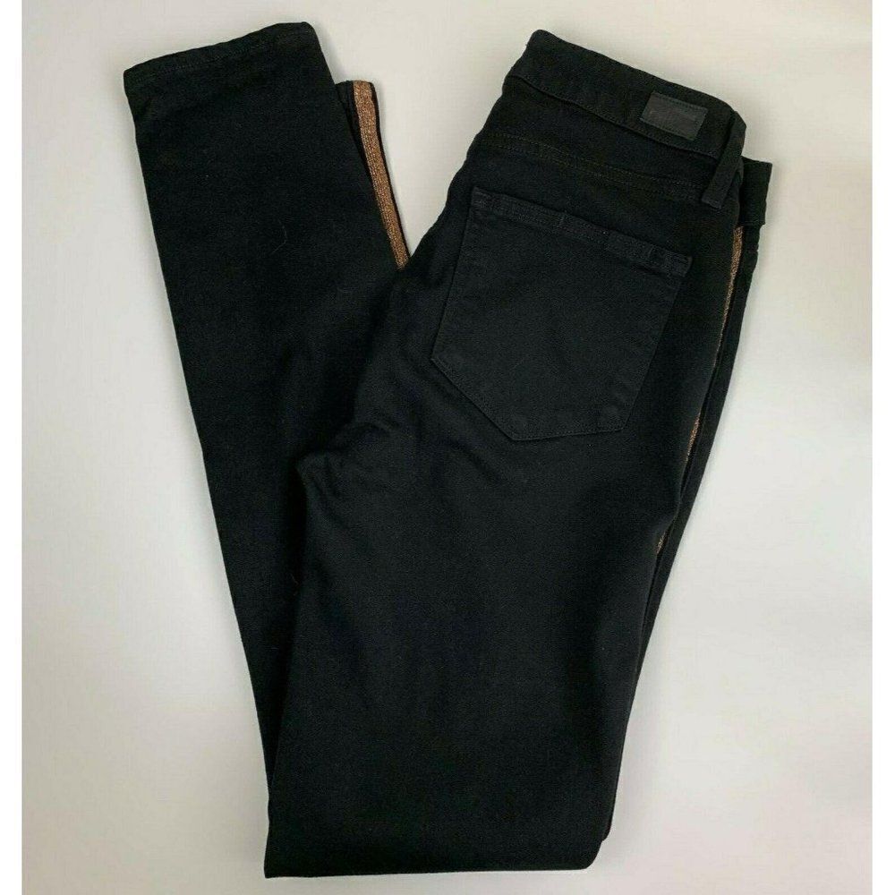 Paige Hoxton Ankle Jeans 27 Black Shadow Gold